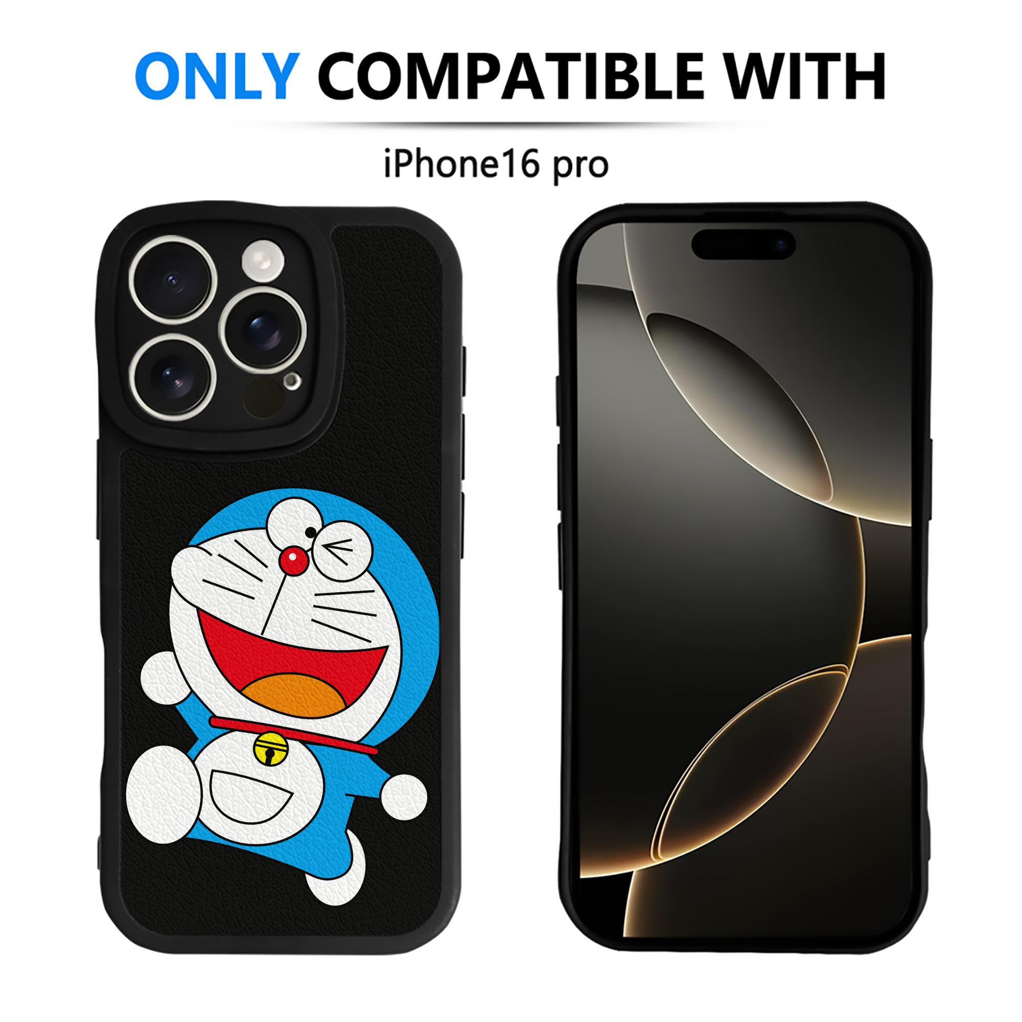 （画像用） ドラえもん Doraemon 【iPhone 16シリーズ対応】シリコンスマホケース（レザー調） 材質：シリコン
